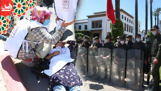 الأمن يتدخل لفض وقفة احتجاجية للأطر العليا “المعطلة” أمام البرلمان (فيديو)