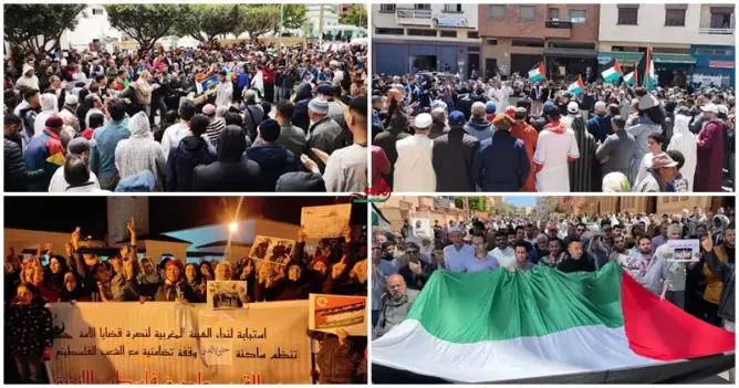 أزيد من 40 وقفة بالمدن المغربية تنديدا باعتداءات الاحتلال على المسجد الأقصى (صور)