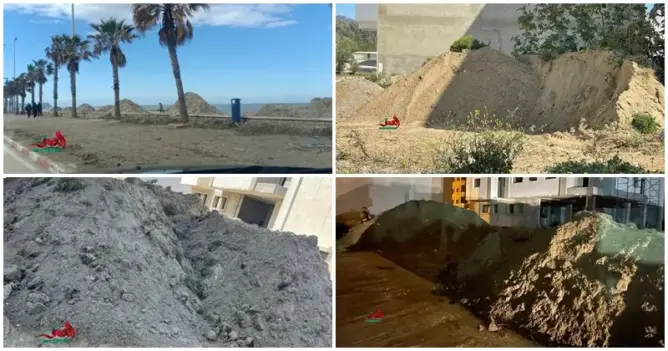 مطالب إلى رئيس جماعة مرتيل بالتحقيق في اختفاء أكوام من رمال الشاطئ (صور)