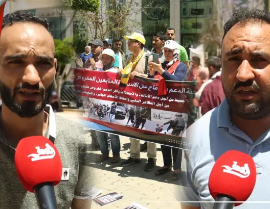 جلسة استماع لـ10 “متعاقدين” متابعين.. وزملاؤهم يتظاهرون أمام استئنافية الرباط (فيديو)
