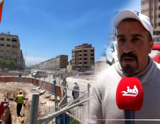 اكتظاظ وغُبار.. أشغال الترامواي بـ”مولاي رشيد” تثير استياء المارة والسائقين (فيديو)