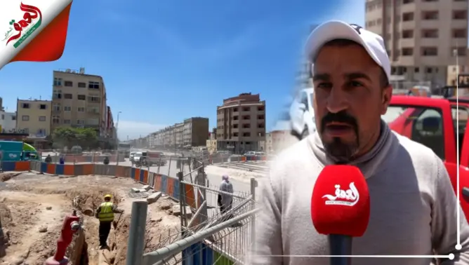 اكتظاظ وغُبار.. أشغال الترامواي بـ”مولاي رشيد” تثير استياء المارة والسائقين (فيديو)