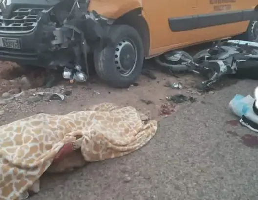 اصطدام سيارة للنقل المدرسي بدراجة نارية يخلف قتيلا بقلعة مكونة
