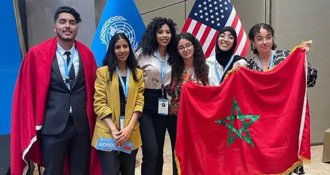 ‎الحرب الأوكرانية الروسية.. صحفية مغربية تبرز موقف المملكة في “نموذج الأمم المتحدة”