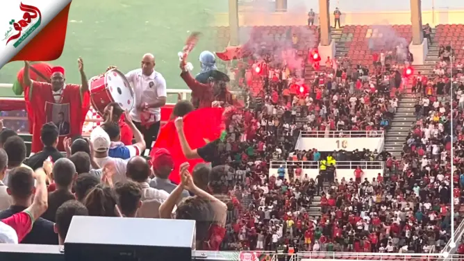 تفاعل الجمهور المغربي مع مباراة أسود الأطلس
