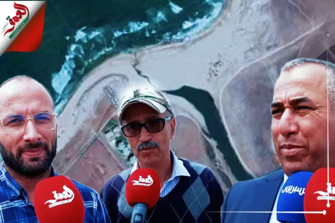 لجنة برلمانية تتفقد نهر أم الربيع لمعرفة أسباب تلوثه وانسداد مصبه (فيديو)