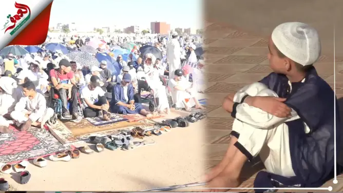 آلاف المصلين بوجدة يملؤون ساحة سيدي يحيى الكبرى لأداء صلاة عيد الأضحى (فيديو)