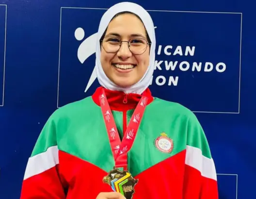 فاطمة الزهراء أبو فارس تحصد ذهبية إفريقيا للتايكواندو