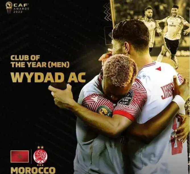 جوائز الكاف: الوداد ينقذ ماء وجه المغرب بإحرازه جائزة أفضل نادي إفريقي (فيديوهات)