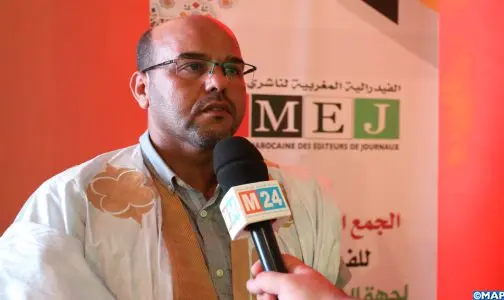 إعادة انتخاب محمد سالم ماء العينين رئيسا فيدرالية لناشري الصحف بجهة كلميم