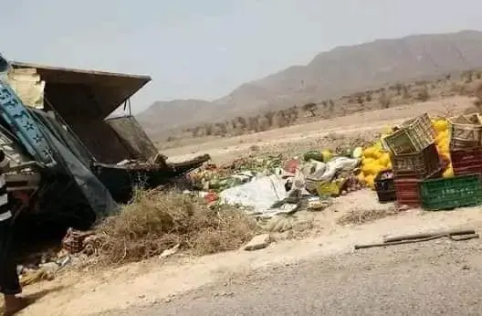 وفاة شخص وإصابة 3 آخرين في حادثة إنقلاب شاحنة لنقل الخضر والفواكه ضواحي تنغير