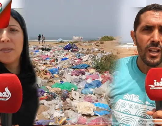 شاطئ عين ڭديد بدار بوعزة يتحول إلى مزبلة