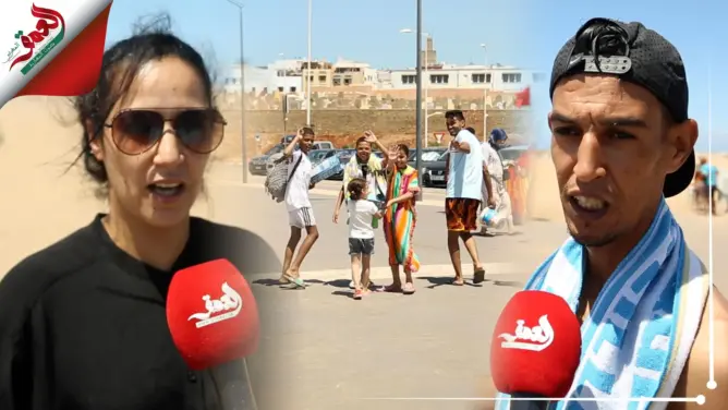 إقبال كثيف على شاطئ سلا تزامنا مع ارتفاع درجات الحرارة والمصطافون يشيدون بأمنه ونظافته(فيديو)