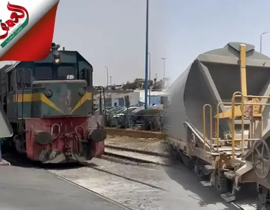 شاهد طول قطار نقل المواد المستخرجة من الفوسفاط بآسفي