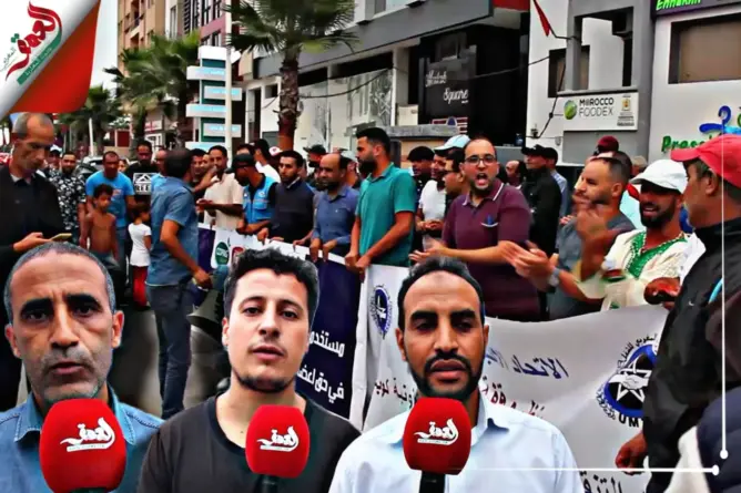 عمال تعاونية “كوباك” يحتجون ضد شركة “جودة” أمام مندوبية الشغل بالجديدة