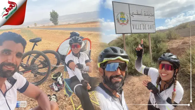 من فاس إلى أكادير.. كوبل مغربي يقطعان مسافة 1600 كلم بالدراجة الهوائية (فيديو)