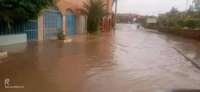 الأمطار تغرق ورزازات ومطالب بمراقبة مشاريع البنى التحتية