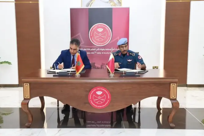 المغرب وقطر يوقعان إعلانا مشتركا حول تبادل المعلومات خلال المونديال