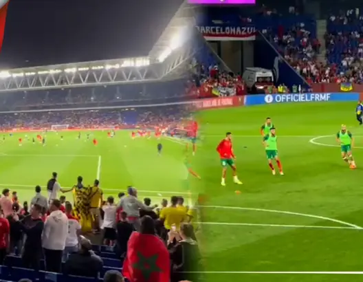 هكذا تفاعلت الجماهير المغربية مع أول مباراة للركراكي