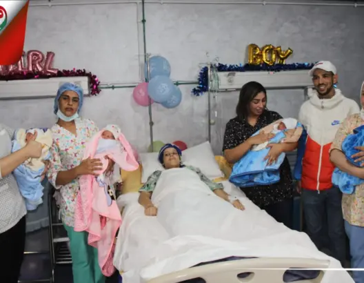 من الحالات النادرة.. سيدة بالجديدة ترزق بـ4 توائم في أول ولادة لها