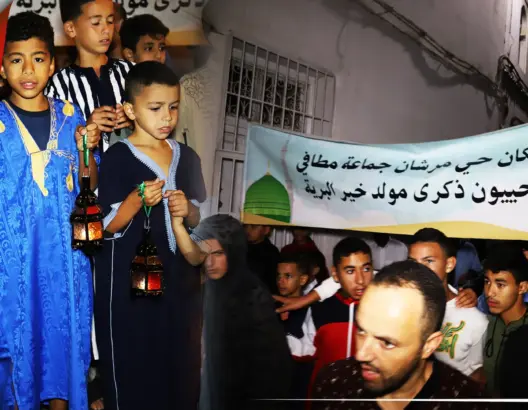 أعداد غفيرة تخرج للشوارع بطنجة احتفالا بالمولد النبوي