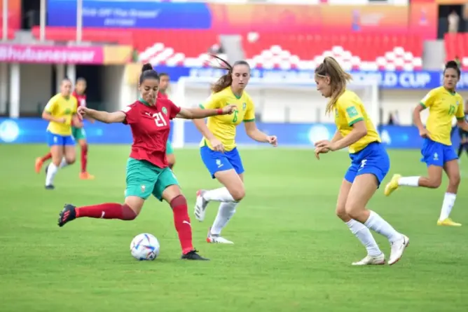 المنتخب المغربي ينهزم أمام البرازيل بكأس العالم للناشئات “الهند 2022”