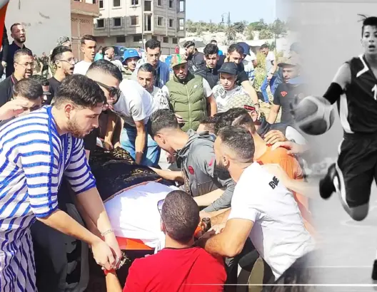 جنازة مهيبة للاعب اتحاد طنجة ضحية حادث سير بمنطقة “أشقار” (فيديو)