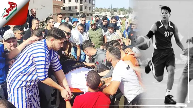 جنازة مهيبة للاعب اتحاد طنجة ضحية حادث سير بمنطقة “أشقار” (فيديو)