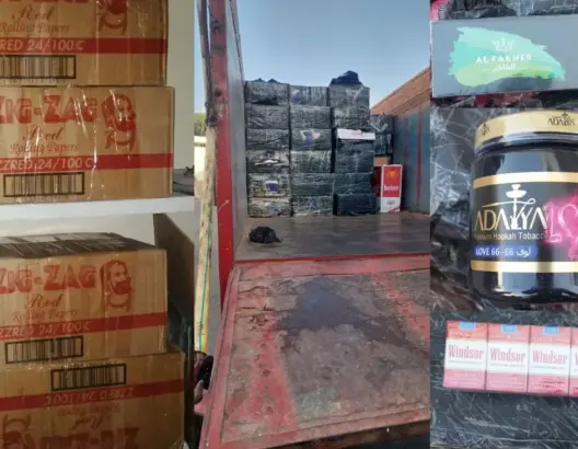 أكادير.. حجز 2.3 طن من “المعسل” و32 ألف علبة سجائر وتوقيف 5 متورطين
