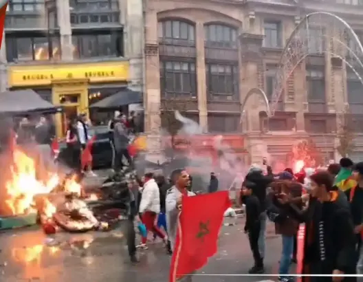 أحداث شغب ببروكسيل بعد فوز الأسود