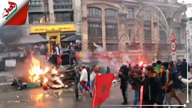 أحداث شغب ببروكسيل بعد فوز الأسود