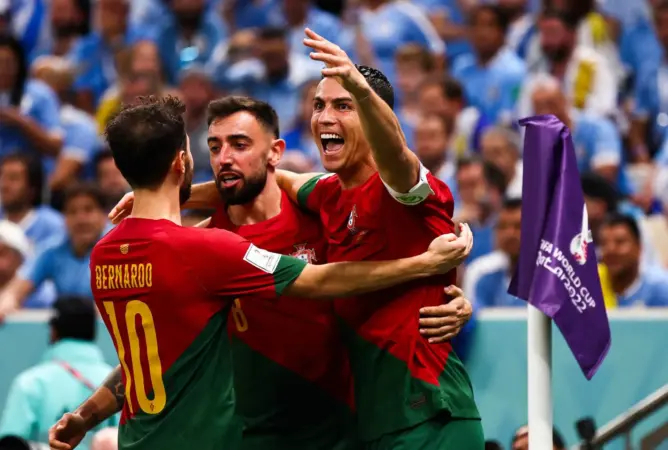 البرتغال تضمن مقعدا في ثمن نهائي المونديال بانتصارها على الأوروغواي