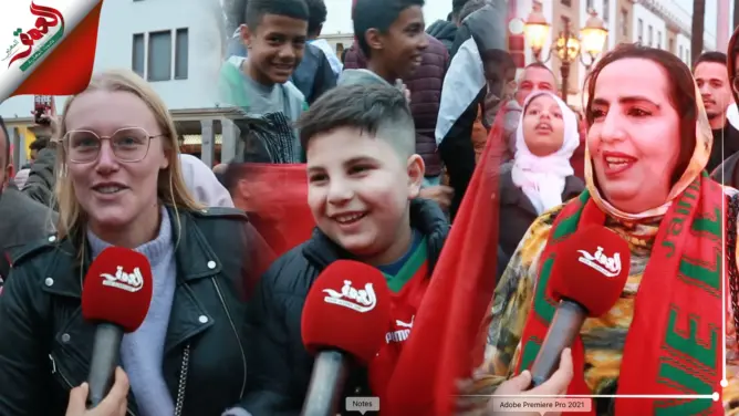 بالدموع.. مغاربة وأجانب بالرباط يعبرون عن فرحة تأهل الأسود