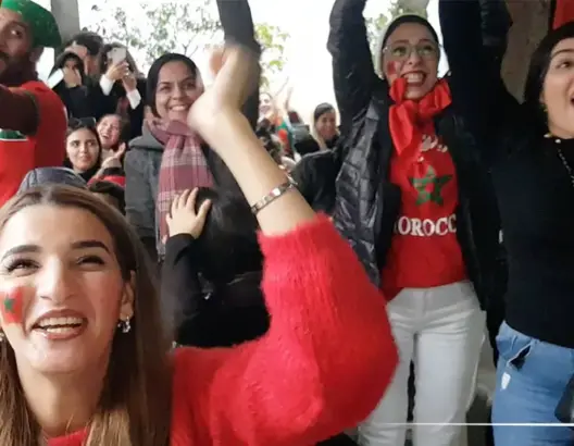 فرحة القنيطريين بالهدف الثاني في شباك كندا