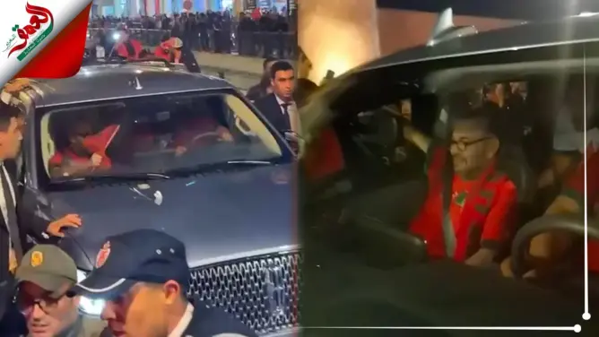 بقميص المنتخب.. الملك يخرج للشارع لمشاركة المغاربة في احتفالات تأهل الأسود (فيديو)