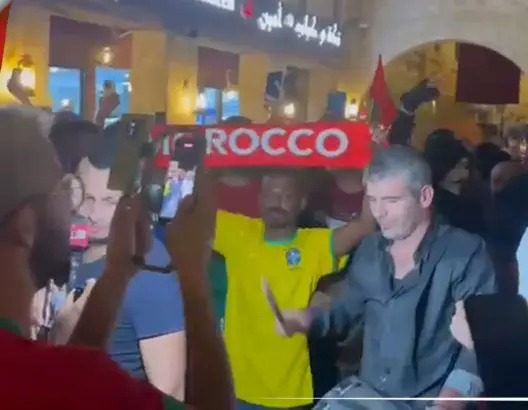 احتفال عربي بسوق واقف بعد تأهل المغرب