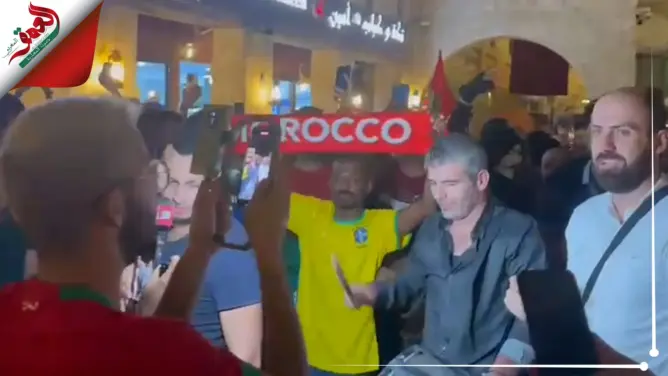 احتفال عربي بسوق واقف بعد تأهل المغرب