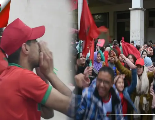 لحظات هستيرية بفاس أثناء الإعلان عن نهاية مباراة المغرب والبرتغال