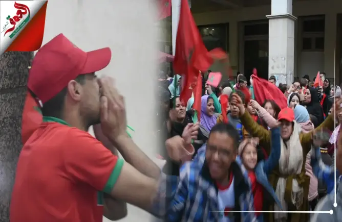 لحظات هستيرية بفاس أثناء الإعلان عن نهاية مباراة المغرب والبرتغال