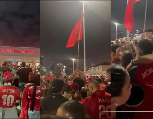 هكذا احتفل مغاربة أمريكا بإنجاز الأسود