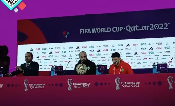 الركراكي: نواجه فرنسا من أجل النهائي وتغيير العقلية الإفريقية.. والشاعر: نملك أفضل جمهور في العالم