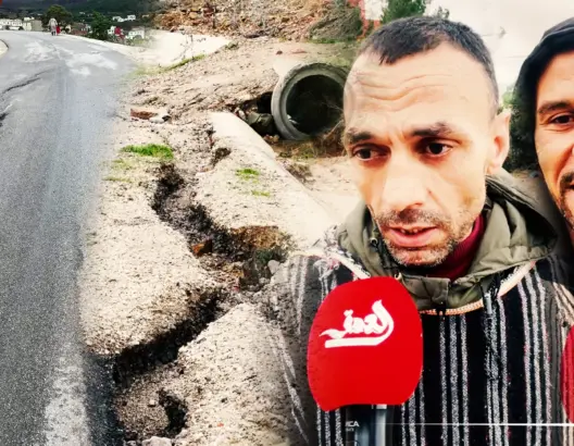 كلَّفت الملايين.. هشاشة طريق حديثة تُغضب سكانا بطنجة ومطالب بتدخل الوالي (فيديو)