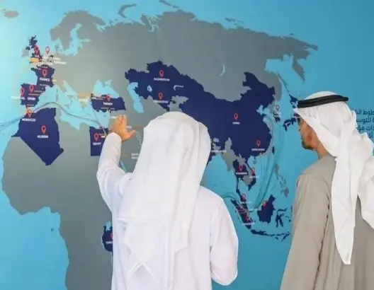 بتر خريطة المغرب أثناء تدشين رئيس الإمارات لمشروع بأبوظبي (فيديو)