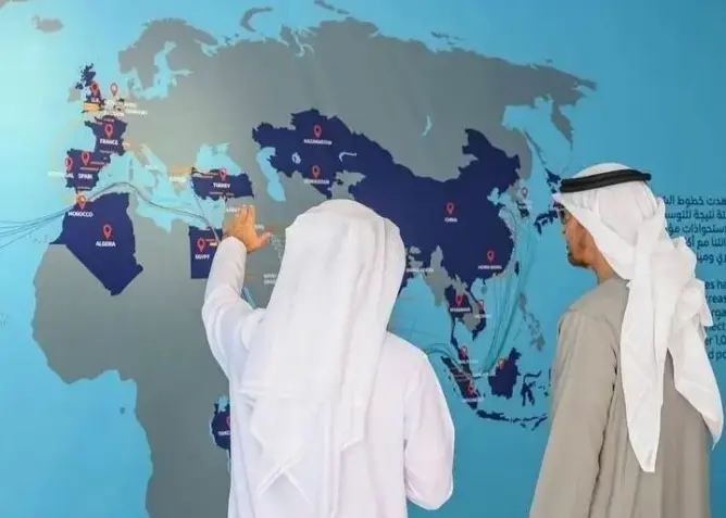 بتر خريطة المغرب أثناء تدشين رئيس الإمارات لمشروع بأبوظبي (فيديو)