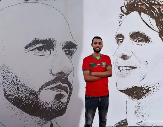 آخرها الحارس بونو.. رسام مغربي يشجع “أسود الأطلس” ببورتريهات فنية (فيديو)