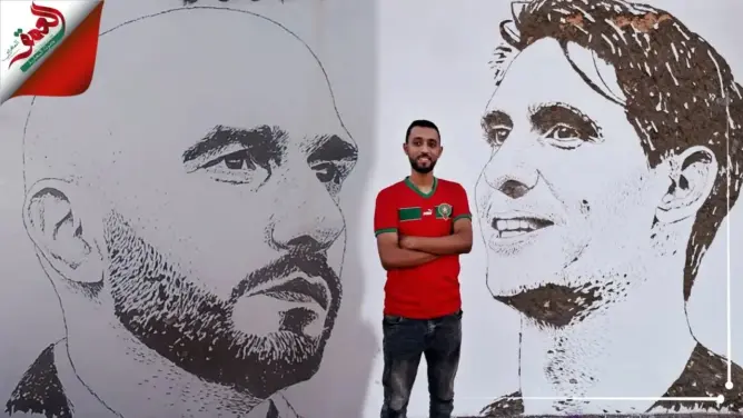 آخرها الحارس بونو.. رسام مغربي يشجع “أسود الأطلس” ببورتريهات فنية (فيديو)