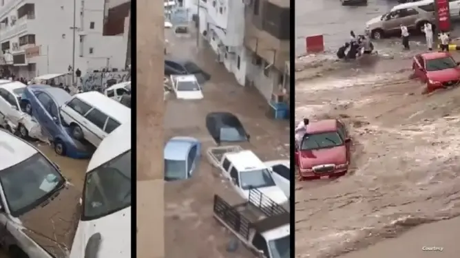 الأمطار تُغرِق مكة المكرمة وتجرف سيارات.. والسلطات تنفي وجود وفيات