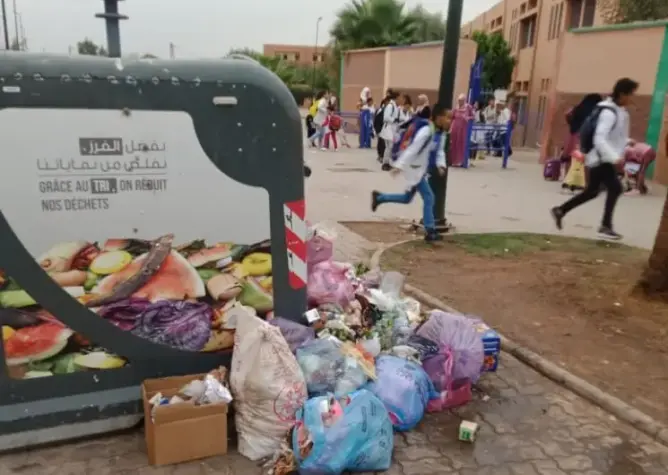 حاوية أزبال بمراكش