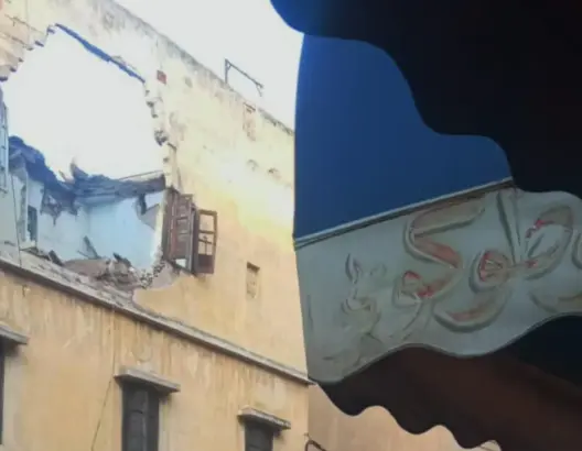 انهيار منزل بمرس السلطان