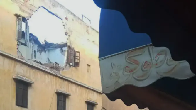 انهيار منزل بمرس السلطان
